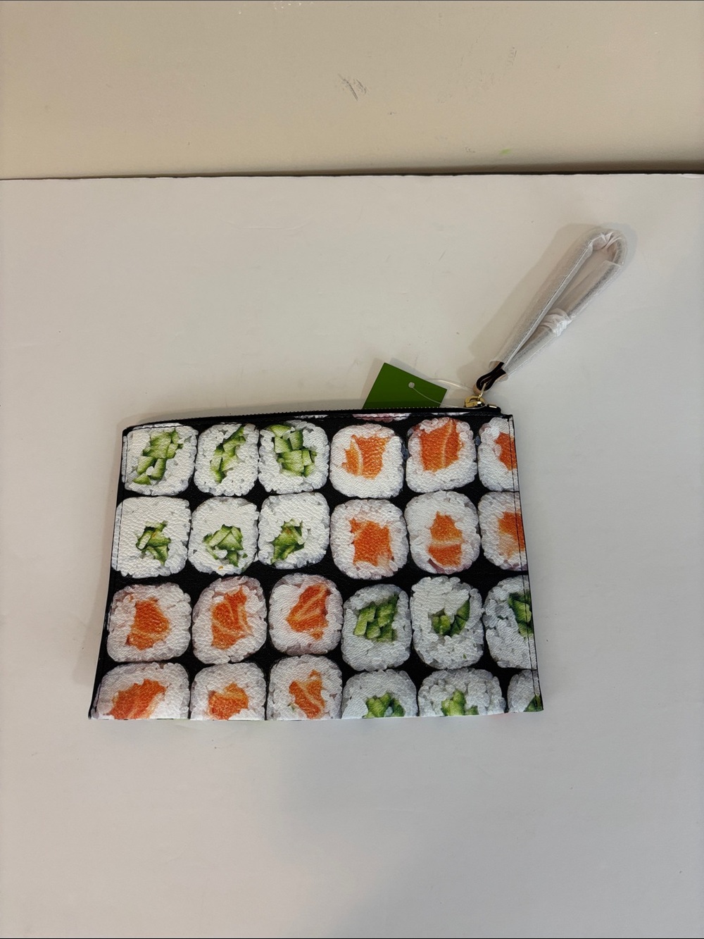 Kate Spade Medium Bella Wristlet Hello Tokyo Sushi Print Zippered Pouch NWT - Picture 5 of 11